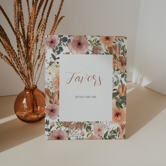 Signe des Faveurs Florales Roses et orange brûlées