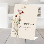 Signe des favoris de Boho<br><div class="desc">Cet élégant Boho Favors Sign propose de magnifiques fleurs sauvages d'aquarelle peints à la main,  disposés dans un joli bouquet. Recherchez les éléments correspondants dans la collection de Fêtes des mariées de Fleur sauvage Boho.</div>