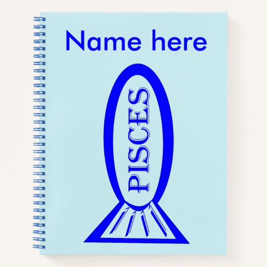 SIGNE DES PISCES Carnet Spiral poisson (Devant)