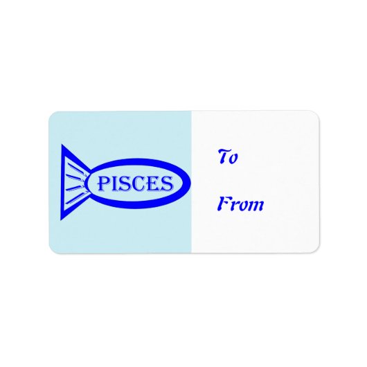 SIGNE DES PISCES POISSON POISSON PRÉSENT Étiquette (Devant)