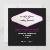 signe du faire-part de mariage moderne Fuchsia Las (Dos)
