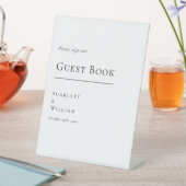 Signe du livre d'hôtes Mariage moderne simple (In SItu)