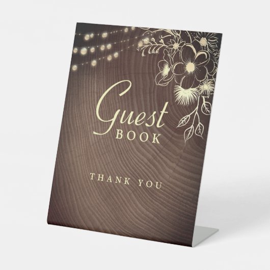 SIGNE DU LIVRE D'INVITATION Mariage Rustique (Recto)