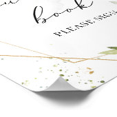 Signe du livre d'or de feuillage de verdure à l'aq (Coin)