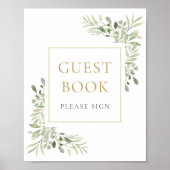 Signe du livre d'or de verdure à l'aquarelle (Devant)