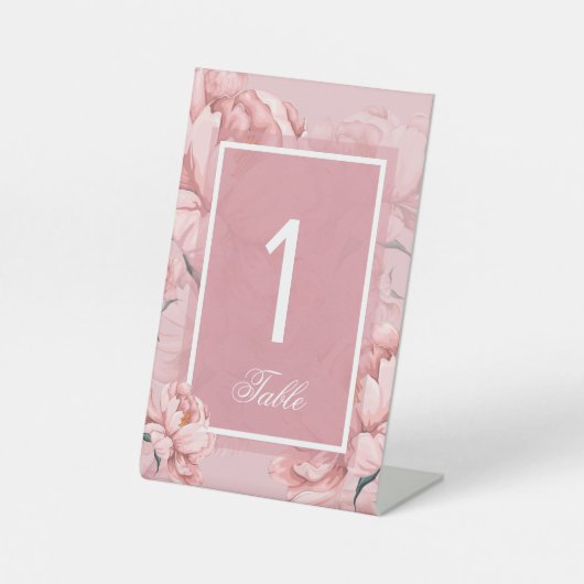 Signe du numéro de la table de fleurs rose (Recto)