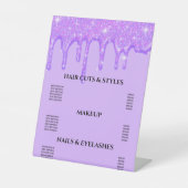 Signe du piédestal à Parties scintillant violette (Recto)