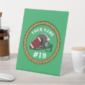 Signe du piédestal Football - Ajouter Nom et numér (In SItu)