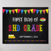 Signe du premier jour de l'école | Poster de 2e an (Devant)