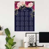 signe du tableau des sièges mariages rose marine (Bureau à domicile)