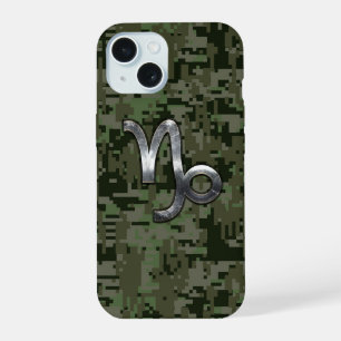 Signe du zodiaque Capricorne sur camouflage digita