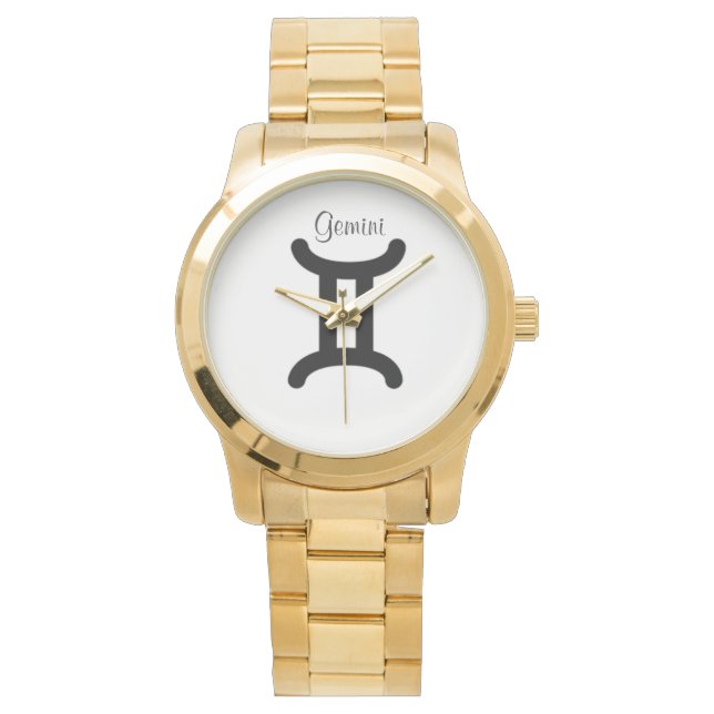 Signe du zodiaque Gémeaux.  Montres pour dames. (devant)