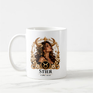 Signe du zodiaque Taureau - Édition Or / Tasse pou