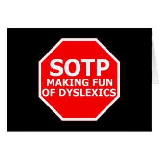 Signe dyslexique drôle