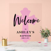 Signe en acrylique de bienvenue pour baptême avec (Mariage)