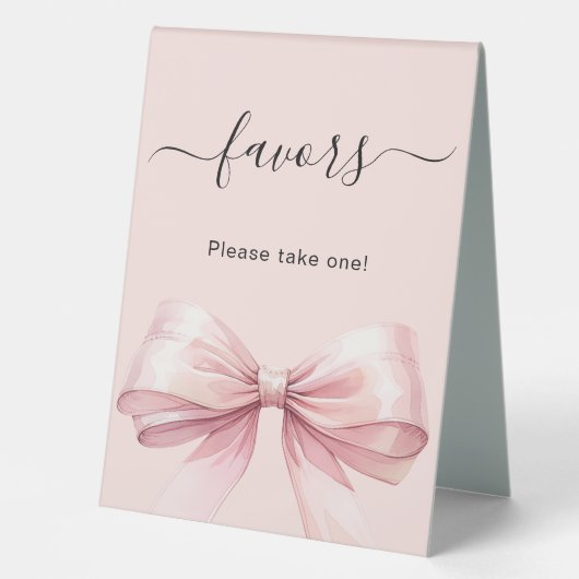 Signe faveur arc rose (Recto)