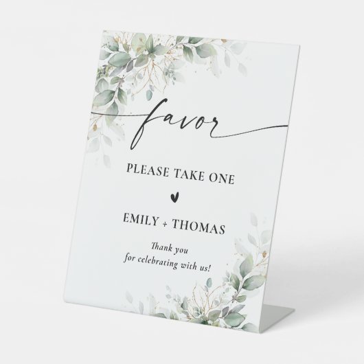 Signe Fête des mariées or Eucalyptus Favoriser (Recto)