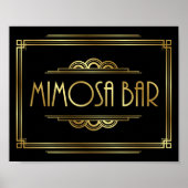 Signe Gatsby Art Déco MIMOSA BAR Imprimer (Devant)