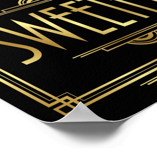 Signe Gatsby Art Déco SWEETEASS Imprimer (Coin)