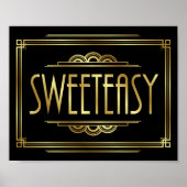 Signe Gatsby Art Déco SWEETEASS Imprimer (Devant)