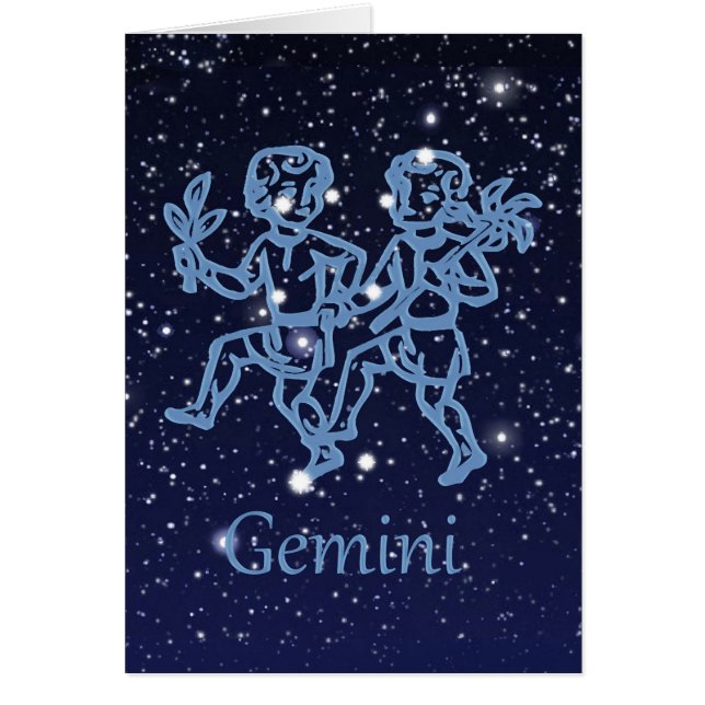 Signe Gemini Constellation et Zodiaque avec étoile (Devant)