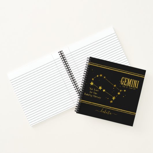 SIGNE Gemini Star Zodiac Carnet (Intérieur)