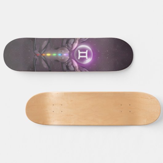 SIGNE GEMini Zodiac Sept Chakras Skateboard (Horz)