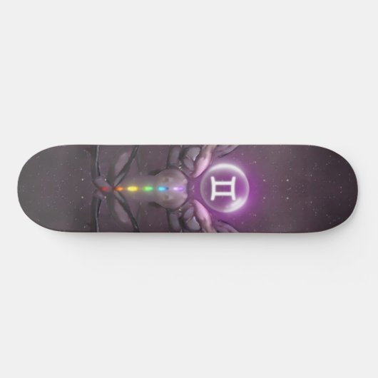 SIGNE GEMini Zodiac Sept Chakras Skateboard (Horz)