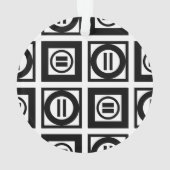 SIGNE Géométrique Noir et Blanc Motif (dos)