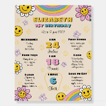 Signe Jalons d'anniversaire de l'arc-en-ciel Daisy