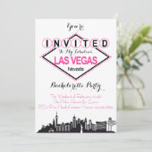 Signe Las Vegas Bachelorette Party Invitation (Debout devant)
