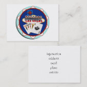 Signe Las Vegas & Cartes Poker Chip (Devant / Derrière)