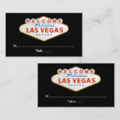signe Las Vegas destination mariage carte de lieu  (Devant / Derrière)