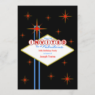 Signe Las Vegas Invitation à la fête d'anniversair