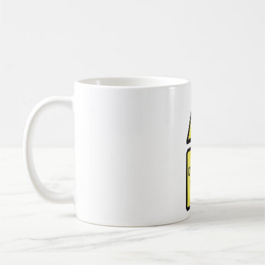 Signe laser de prudence Mug (Gauche)