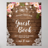 Signe Livre d'or Rustique Floral String Lights (Devant)