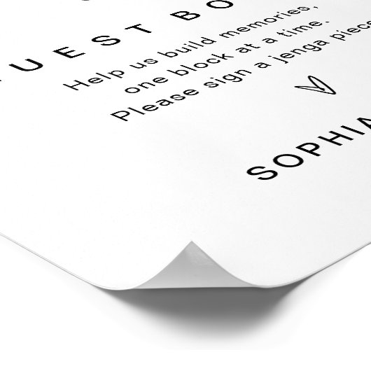 SIGNE Mariage du livre d'or EVERLEIGH Jenga (Coin)