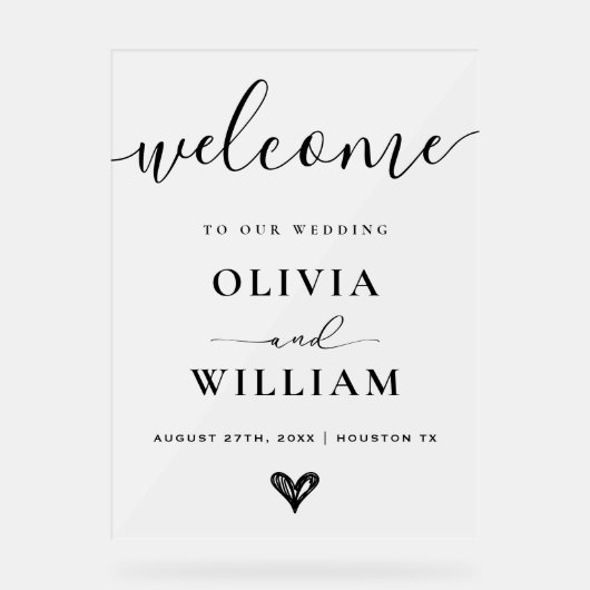 SIGNE Mariage GRAPPÉ Noir et Blanc Simple Moderne (Recto)