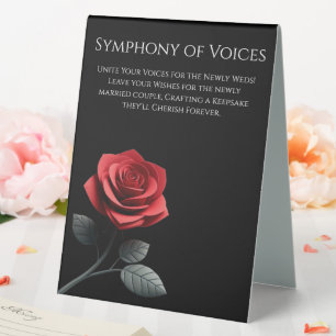 Signe mariage Livre d'or Rouge simple Rose-
