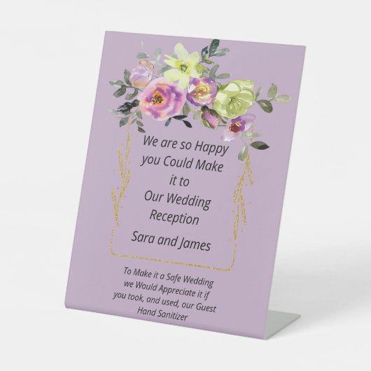Signe mariage pour les clients Sanitizer à la main (Recto)