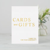 Signe Mariage simple Blanc & Or Cartes et Cadeaux (Debout devant)