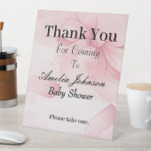 SIGNE Merci Bébé Pink Bow Douche Piéton Signal (In SItu)