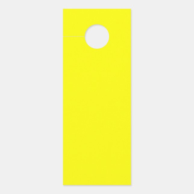 Signe minimaliste de porte fixe jaune solide (Devant)