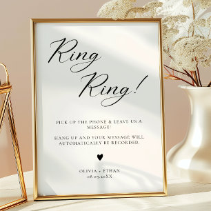 Signe minimaliste du Mariage du livre d'or audio