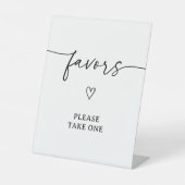 Signe moderne Baby shower de script Faveurs (Recto)