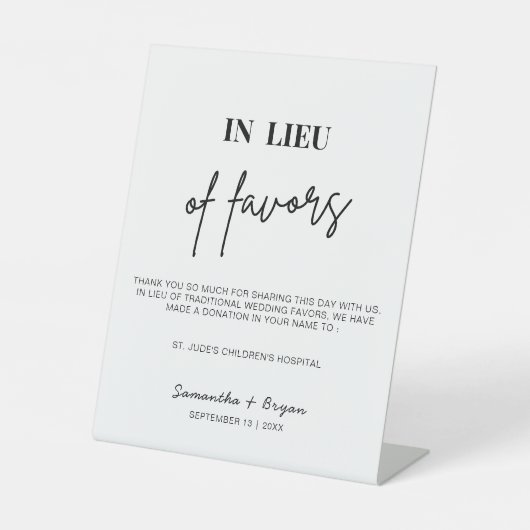 Signe moderne en lieu et place des faveurs | Don d (Recto)