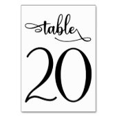 Signe noir simple | Numéro de table 3,5 x 5 | Tabl (Dos)