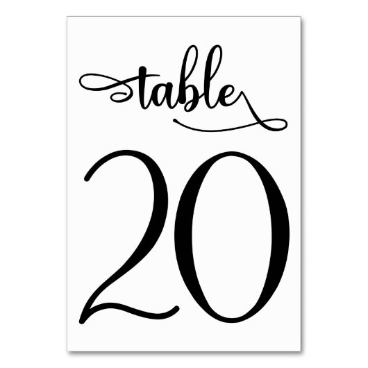 Signe noir simple | Numéro de table 3,5 x 5 | Tabl (Par défaut)