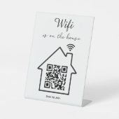 Signe numérique minimaliste WiFi QR Code moderne (Recto)