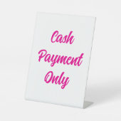 Signe Paiement En Espèces Seulement, Panneau Table (Recto)